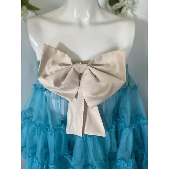 Vintage Large Satin Ivory Bow For Belt Formal Dress Hat Wedding or Belt 9"x10" - Picture 9 of 16